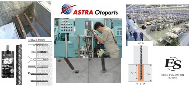 Stek Rebar Fixing System D16, D19 & D22 at Astra Otoparts Project, Deltamas Cikarang